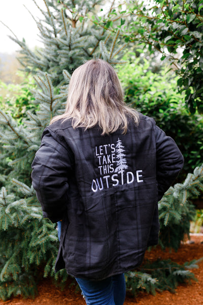 The Let's Take this Outside Quilted Flannel Jacket