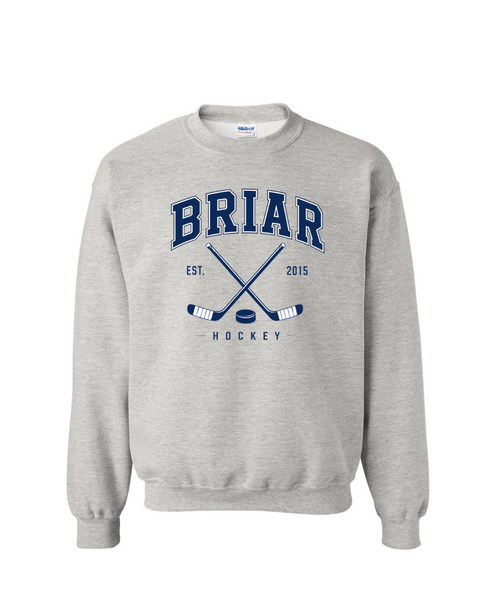 Briar University Hockey Logo w/Sticks