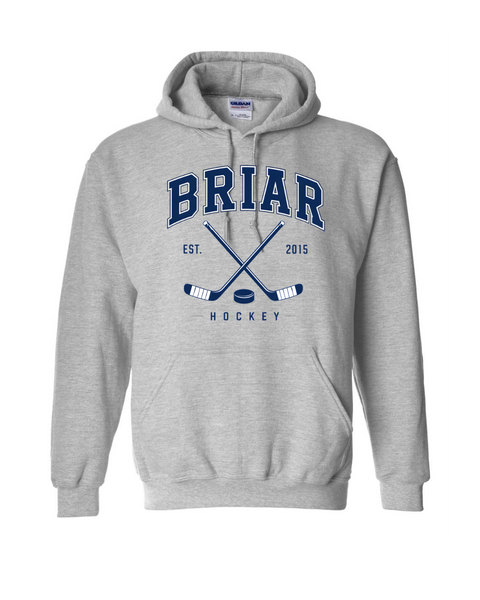 Briar University Hockey Logo w/Sticks