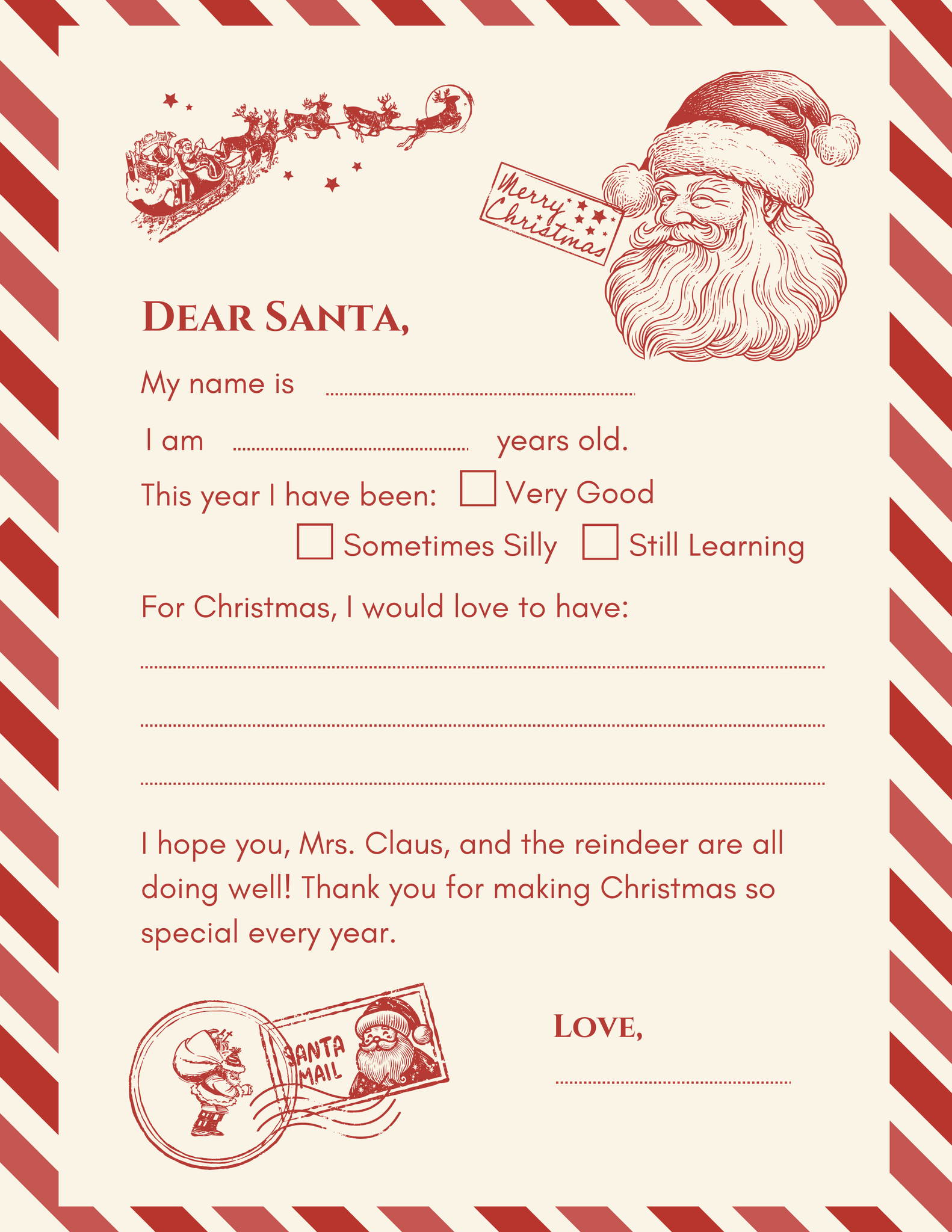 Santa Letters - Free Template