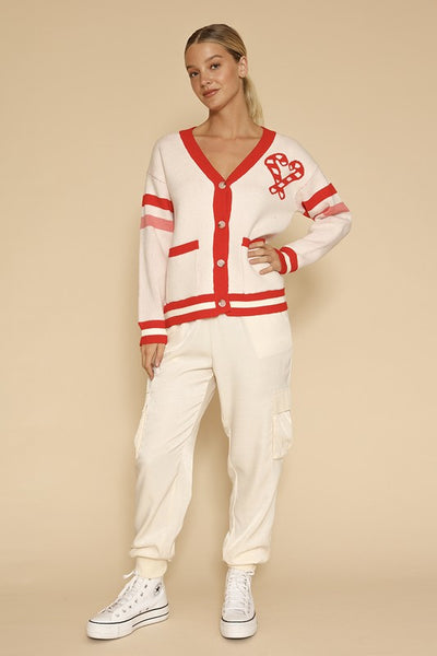 Candy Cane Collegiate Cardi