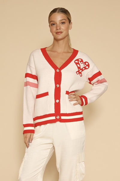 Candy Cane Collegiate Cardi