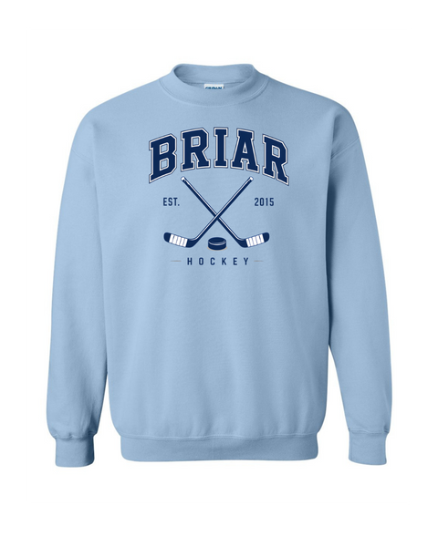 Briar University Hockey Logo w/Sticks