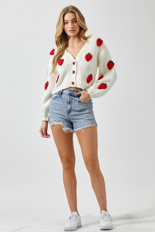 The Berry Sweet Cropped Cardi