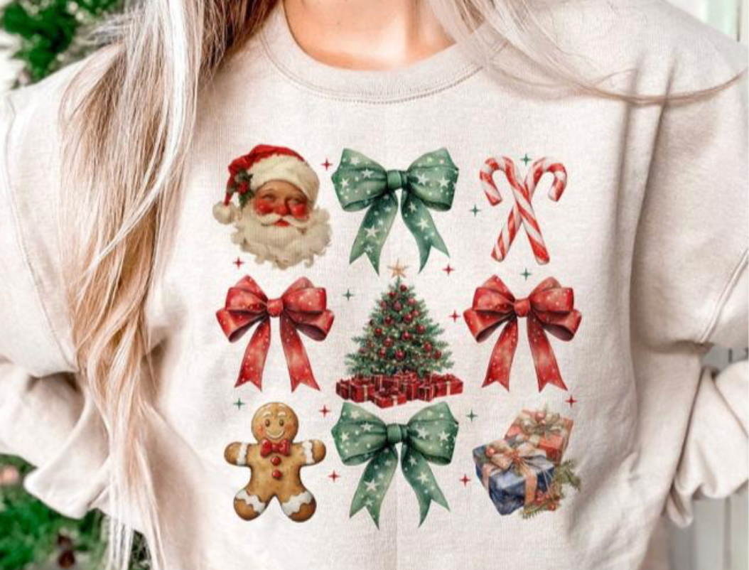 Vintage Christmas Print~ Adult Unisex