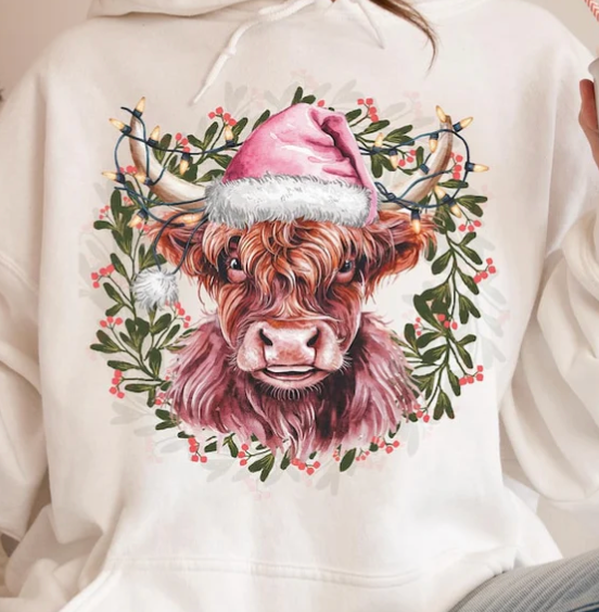 Holiday Highland Cow~ Adult Unisex