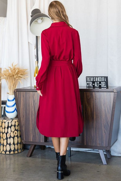 Ruby Red Button Dress/Jacket