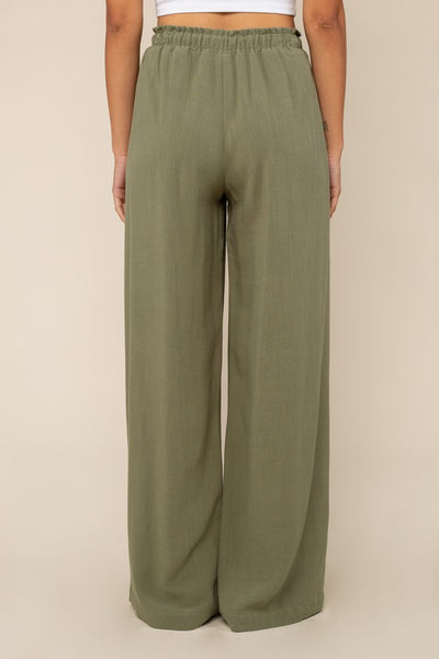 Green Goddess Linen Pants