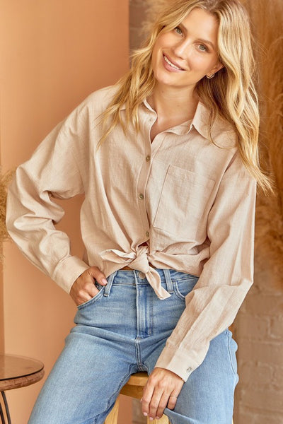Casual Cotton Button Up