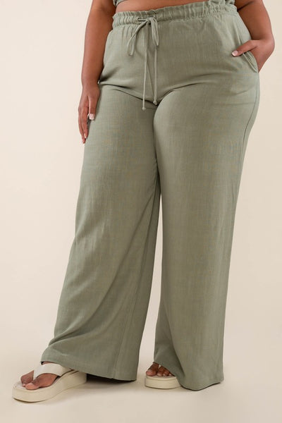 Green Goddess Linen Pants