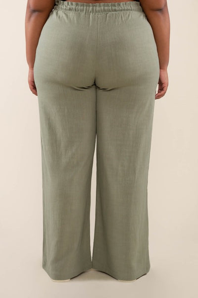 Green Goddess Linen Pants