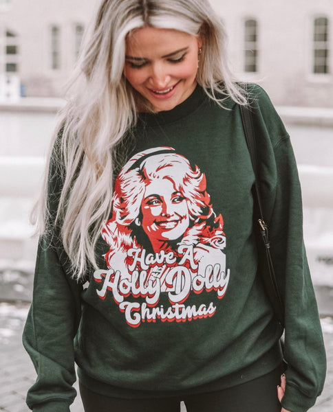 Holly Dolly Christmas Pullover