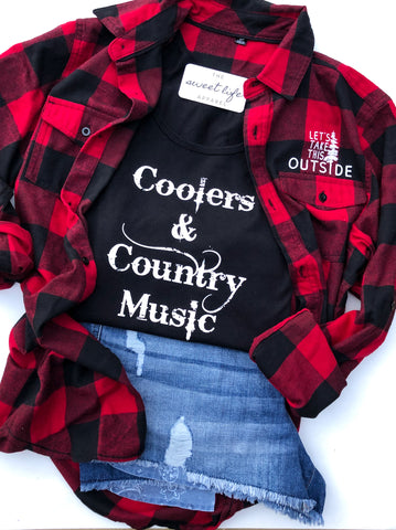 Coolers + Country Music Unisex Tank