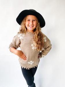 Daisy Knit Pullover ~ Girls