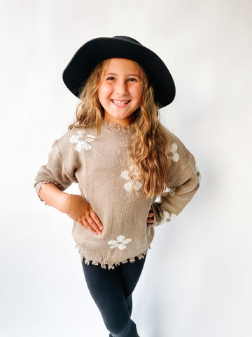 Daisy Knit Pullover ~ Girls