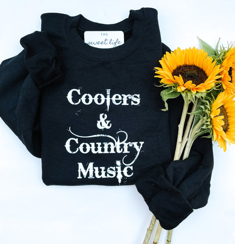 Coolers + Country Music Crewneck Pullover
