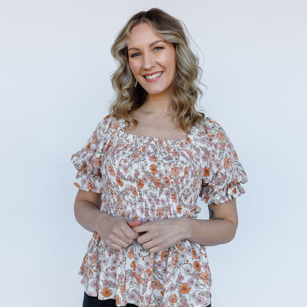 Groovy Baby! Vintage Print Floral Top