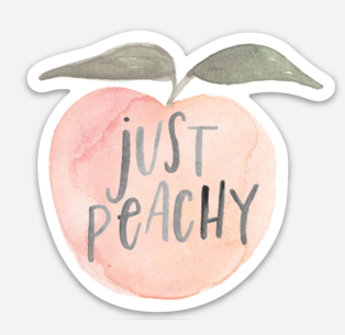 Just Peachy Vinyl Stickers