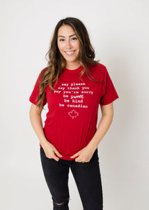 Be Sweet Be Canadian ~ Adult Tee