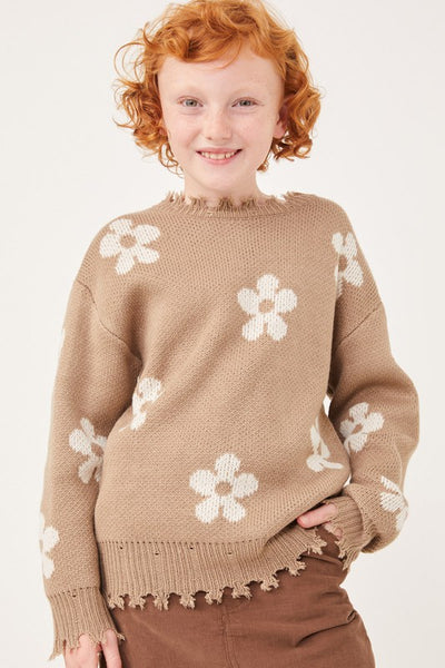 Daisy Knit Pullover ~ Girls