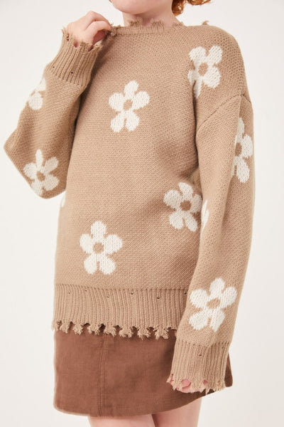 Daisy Knit Pullover ~ Girls