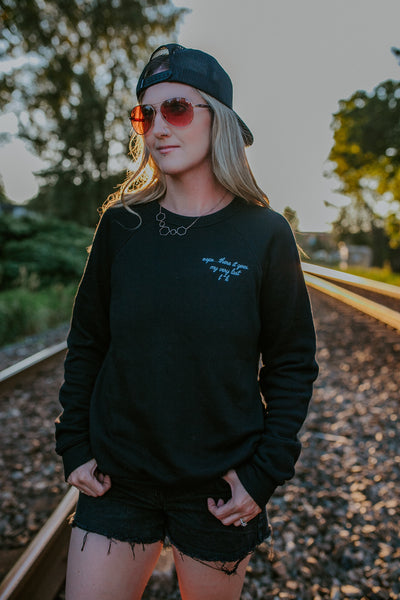 Oops there it goes! Raglan Pullover